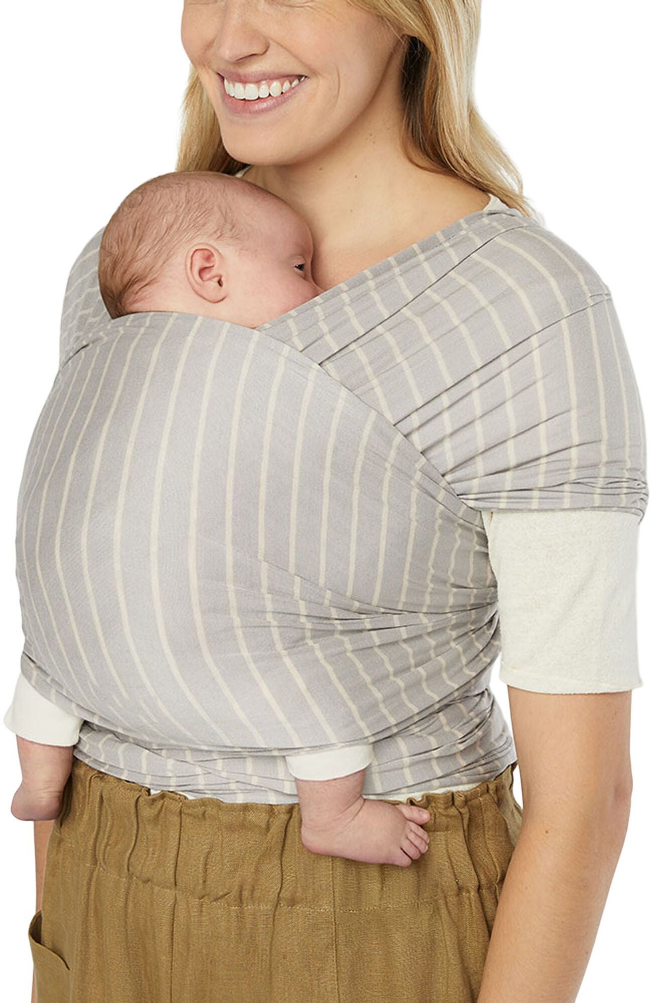 Ergobaby Aura Wrap Knit Strækvikle, Grey Stripes Ergobaby Aura Wrap Knit Strækvikle, Grey Stripes