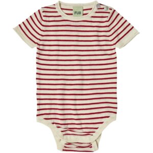 FUB Ecru/Crimson Red Baby Body - Str. 86