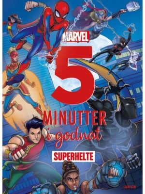 Fem minutter i godnat - Superhelte - Børnebog - hardcover
