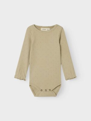 Gago fia langærmet slim body - MOSS GRAY - 74