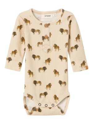 Geo langærmet slim body - FOG - 86