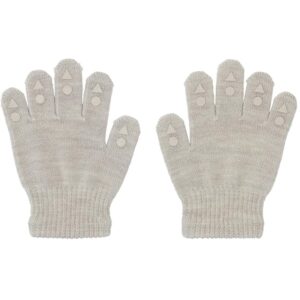 Gobabygo Uld Grip Gloves Sand - Str. 3-4 år