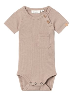 Goga kortærmet slim body - MOCHA - 62