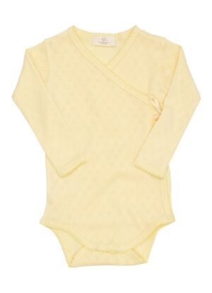 Hjerte bodystocking m. skrålukning - YELLOW - 68