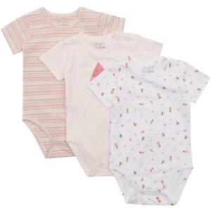 Hust & Claire Baby White Barba Body 3-pak - Str. 62