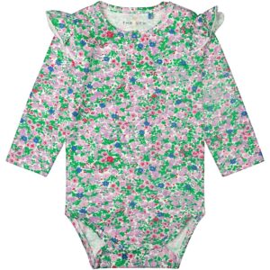 Janille langærmet body - Multi Flower AOP - 86