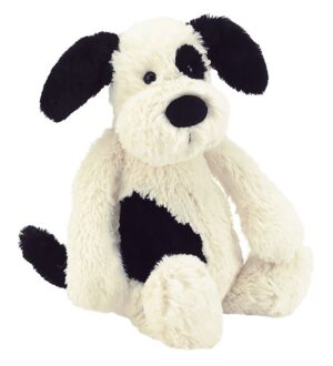 Jellycat Bamse - Small - 18x9 cm - Bashful Black & Cream Puppy