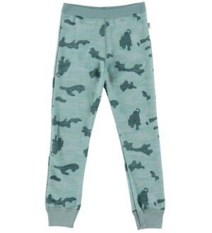 Joha Leggings - Uld/Bambus - Grøn Aop