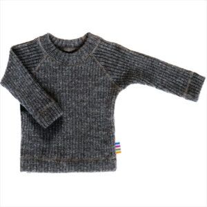 Joha Uld Rib Gråmeleret Bluse Rib - Str. 80