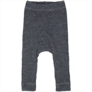 Joha Uld Rib Gråmeleret Leggings - Str. 100