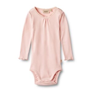 Lotta langærmet rib body - rose ballet - 68