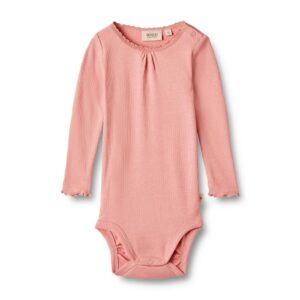 Lotta langærmet rib body - rosette - 56