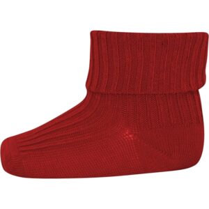 MP 589 Uld Rib Baby Strømper 1315 Tomato - Str. 17-18