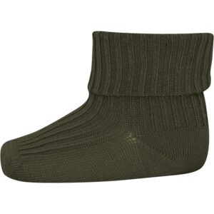 MP 589 Uld Rib Baby Strømper 3007 Ivy Green - Str. 25-28