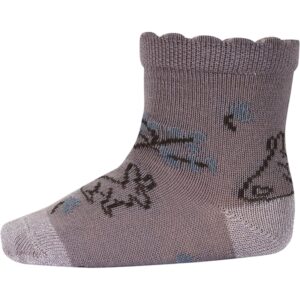 MP 79237 Uld Gudrun Strømper Dark Purple Dove - Str. 15-16