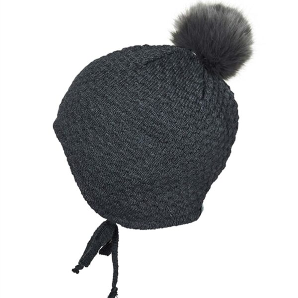 MP Chunky Oslo Baby Hat Dark Grey Melange - Str. 43 cm