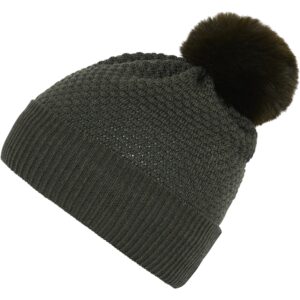 MP Danmark 97502 Oslo Uld Beanie - Fake Fur Dark Moss - Str. 47-49