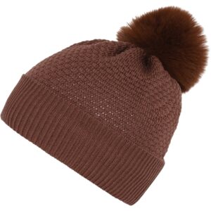 MP Danmark 97502 Oslo Uld Beanie - Fake Fur Soft Brown - Str. 51-53