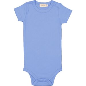MarMar Modal Fine Rib Cornflower Plain Body - Str. 1 år/80 cm