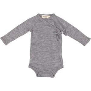 MarMar Wool Grey Melange New Born Rib Belita Body - Str. 2 mdr/56 cm