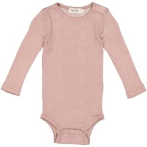 MarMar Wool Pointelle Burnt Rose Benedikte Body - Str. 6 mdr/68 cm
