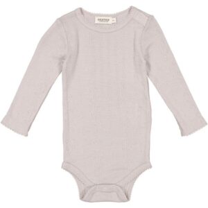 MarMar Wool Pointelle Soft Dove Benedikte Body - Str. 12 mdr/80 cm