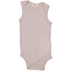MarMar Wool Pointelle Soft Dove Bini Body - Str. 2 mdr/56 cm