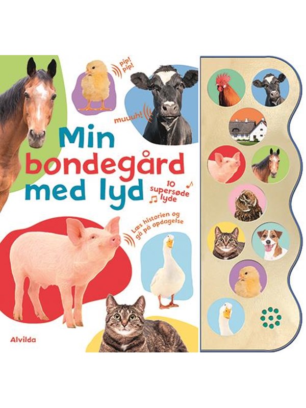 Min bondegård med lyd (med 10 supersøde lyde) - Børnebog - Board books Min bondegård med lyd (med 10 supersøde lyde) - Børnebog - Board books