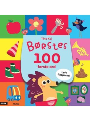 Minisjang - Børstes 100 første ord - Løft flappern - Børnebog - Board books