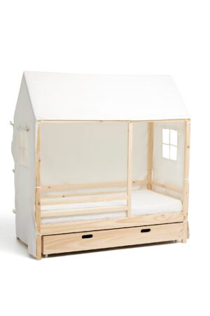 Minitude Nordic Jax Husseng 70x140, Sengehimmel & BabyMatex Madras Soft Plus + Sengeskuffe, Natur