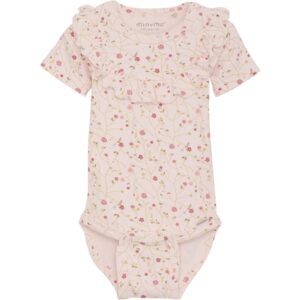 Minymo Pink Dogwood Body AOP Rib - Str. 68