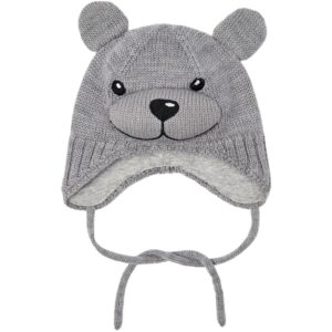 Name it Grey Melange Runi Uld Strik Hue - Str. 40-44