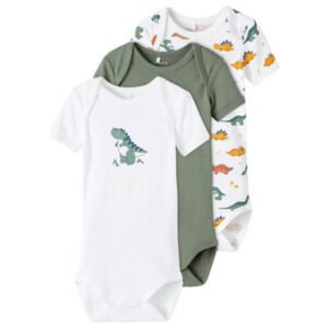 Name it Laurel Wreath Dino Noos Body 3-Pak - Str. 50