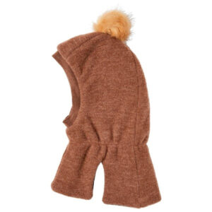 Name it Mino Børstet Uld Elefanthue m/Fleece Carob Brown - Str. 50-51