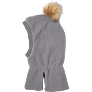 Name it Silver Filigree Wmino Uld Brushed Balaclava med Kvast - Str. 48-49