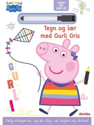 Peppa Pig - Lær med Gurli Gris - Skriv og visk ud - Børnebog - paperback