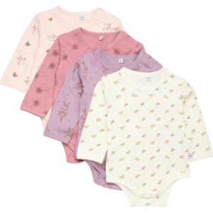 Pippi Body AO-printed 4-pak Dusty Rose - Str. 98