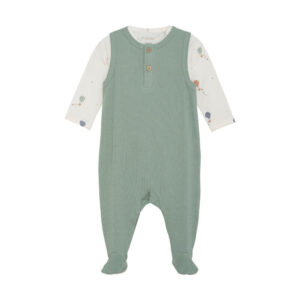 Sæt w. Body & Sparkedragt Rib - Lily Pad - 44