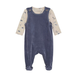Sæt w. Body & Velour Sparkedragt - Grisaille - 56