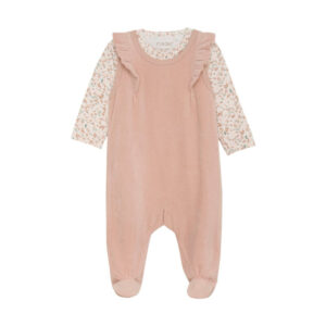 Sæt w. Body & Velour Sparkedragt - Mahogany Rose - 62