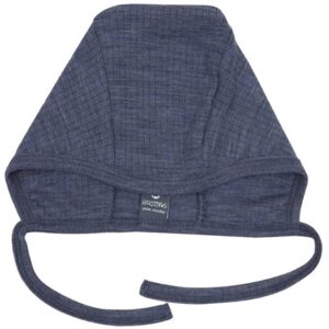 Smallstuff Uld Drop Needle Baby Hjelm Denim Melange - Str. 62-68