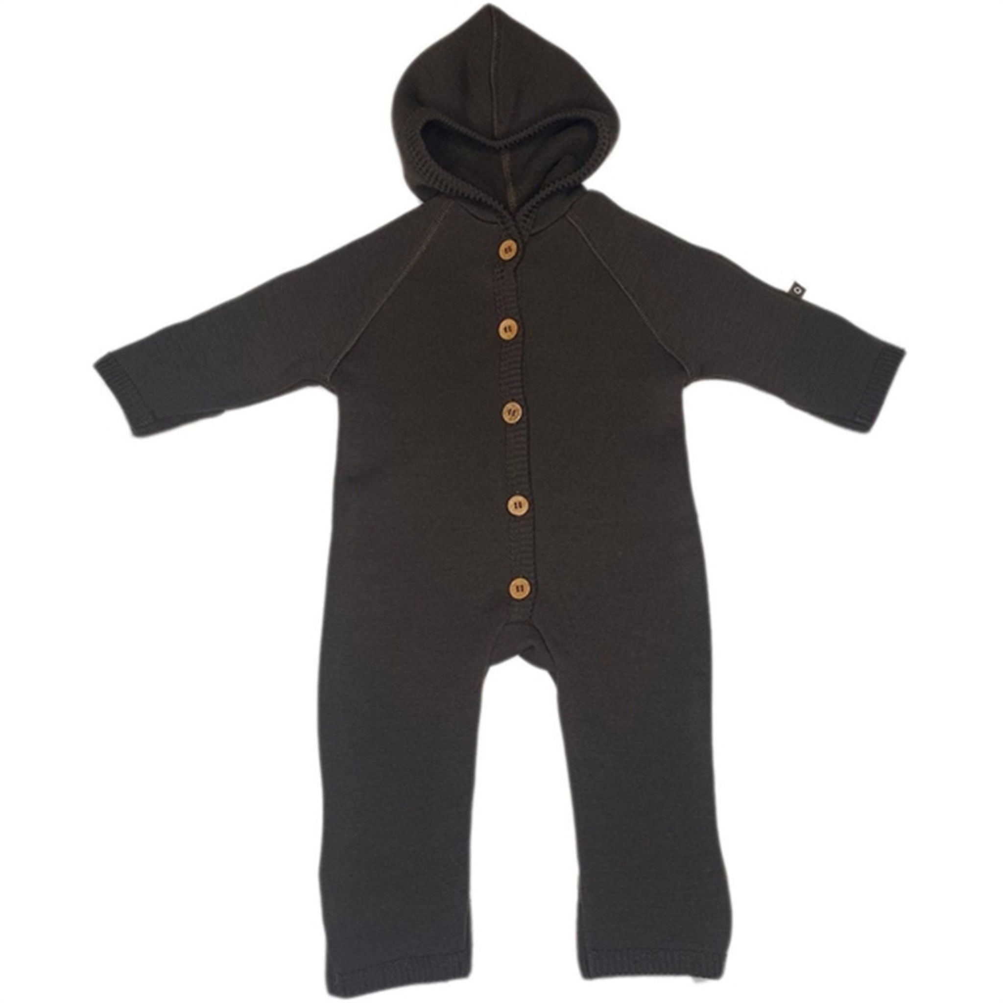 Smallstuff Uld Heldragt med Knapper og Hætte Brown - Str. 92-98 Smallstuff Uld Heldragt med Knapper og Hætte Brown - Str. 92-98