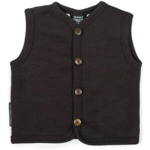 Smallstuff Uld Vest med Knapper Brown - Str. 56-62