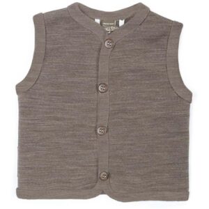 Smallstuff Uld Vest med Knapper Nature - Str. 80/86