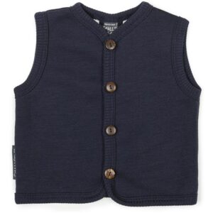 Smallstuff Uld Vest med Knapper Navy - Str. 56-62