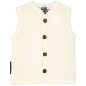 Smallstuff Uld Vest med Knapper Off White - Str. 56-62