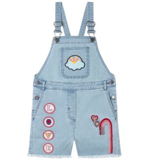 Stella McCartney Kids Smækbukser - Denim - Lyseblå m. Patches