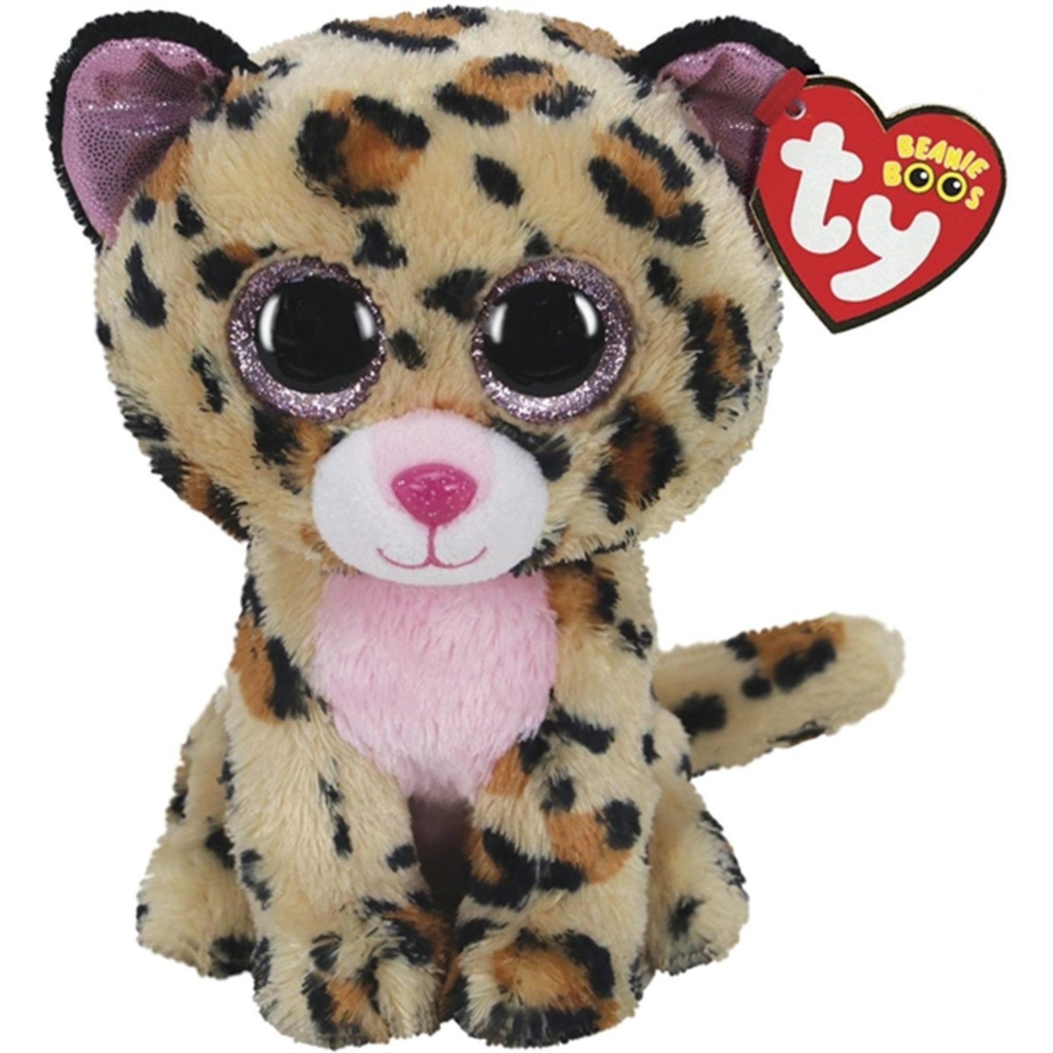 TY Beanie Boos Livvie - Brown/Pink Leopard Reg TY Beanie Boos Livvie - Brown/Pink Leopard Reg