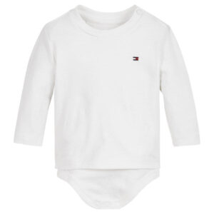 Tommy Hilfiger Baby Solid T-Shirt Body White - Str. 74 cm/6-9 mdr