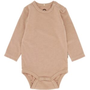 Uld/Bamboo Body Langærmet - WARM TAUPE - 92
